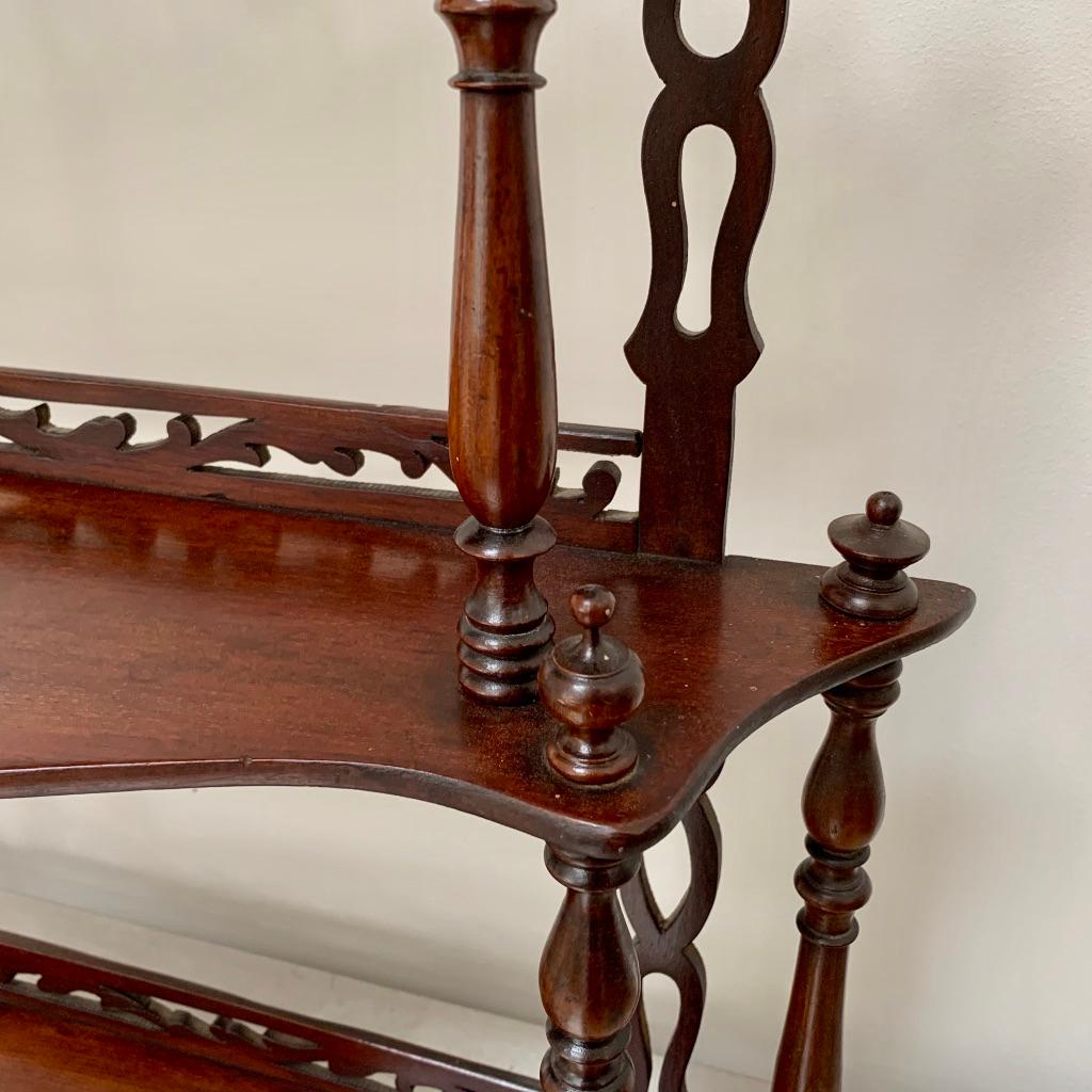 Late 19th Century Freestanding or Hanging Shelves in Mahogany 1