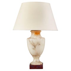 Late 19th Century French Alabaster Lamp in the form of an Urn