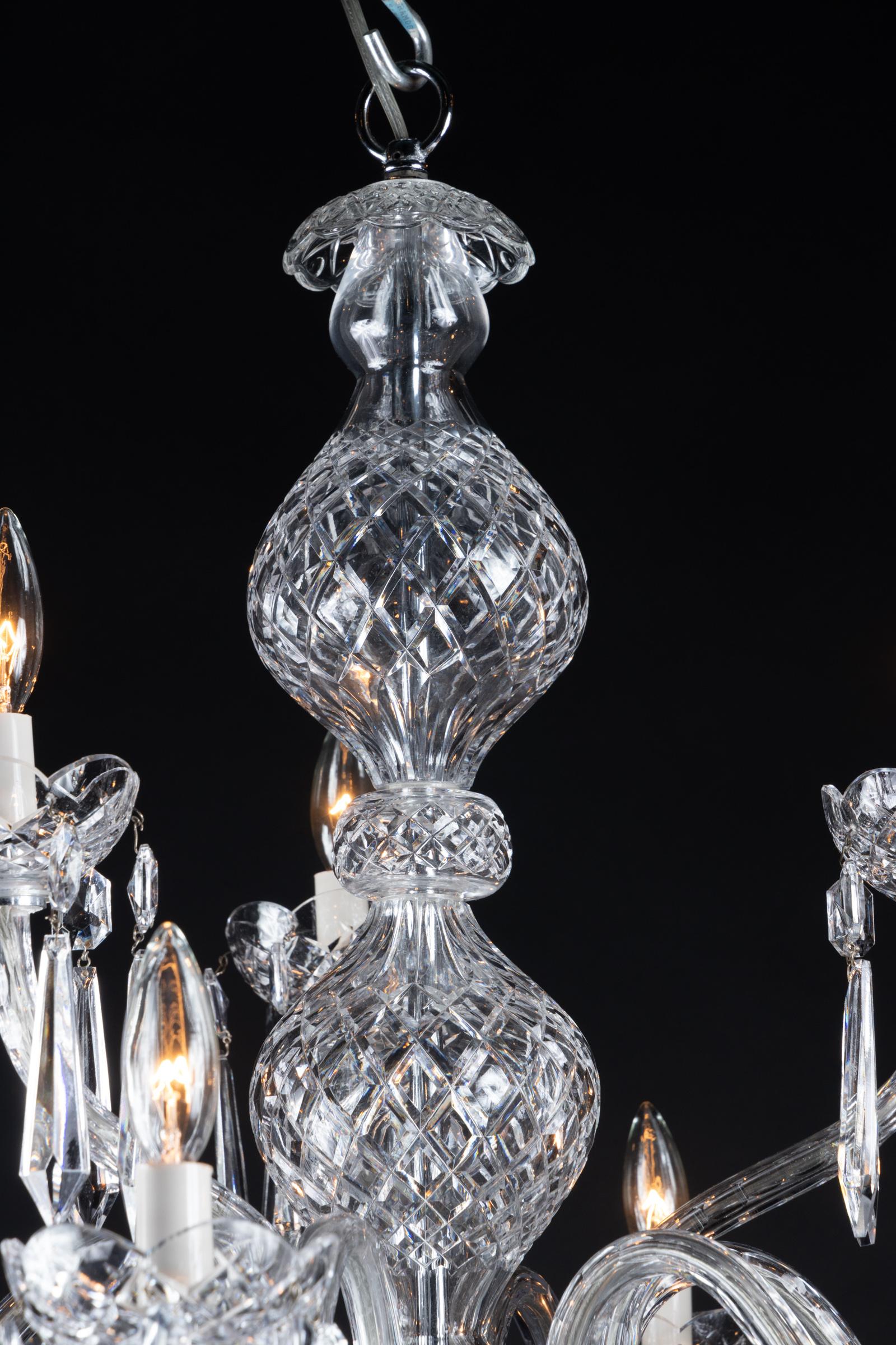 Lampadario a due piani in cristallo francese della fine del XIX secolo in vendita 5