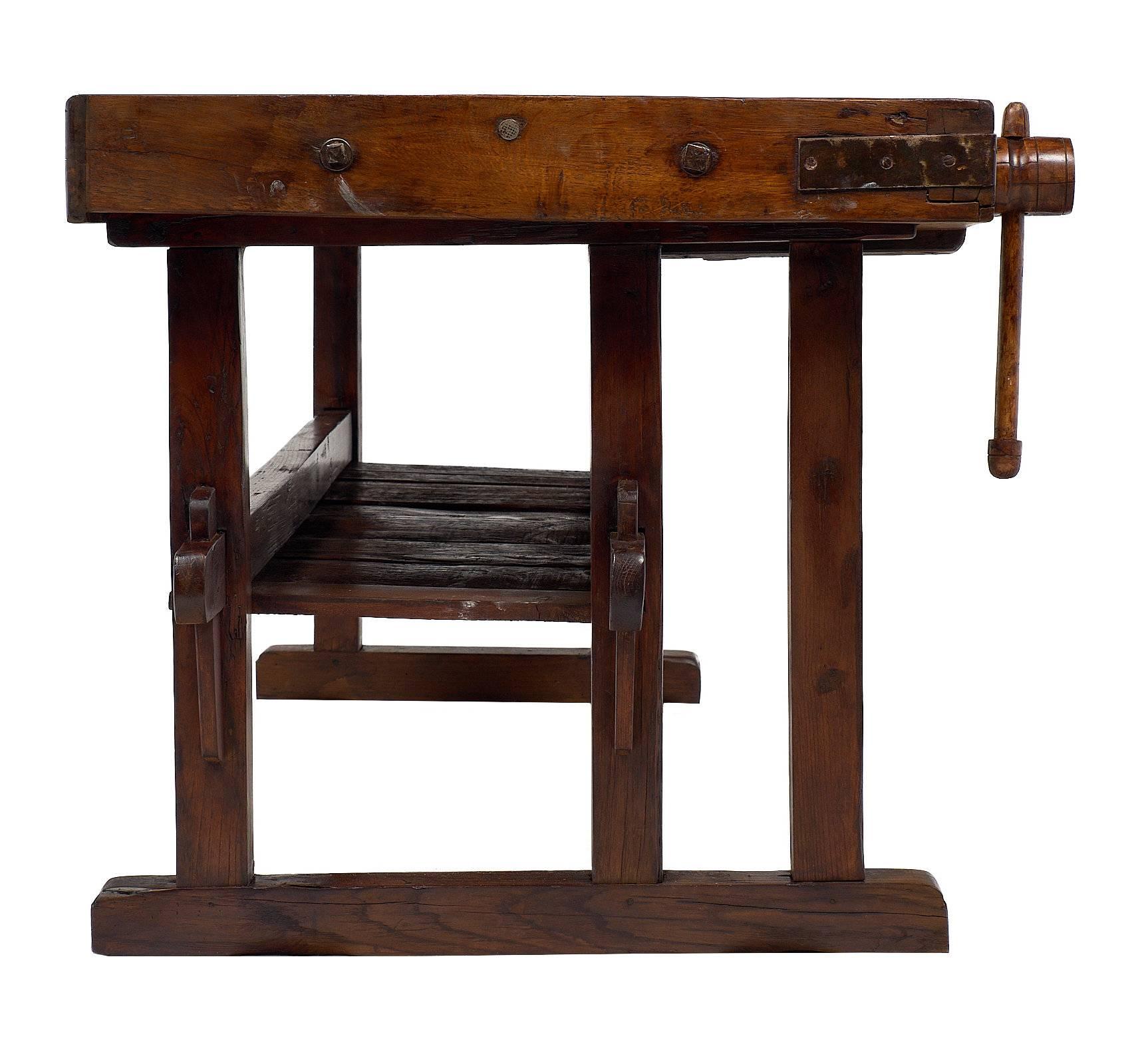 Late 19th Century French Alps Antique Workbench 2