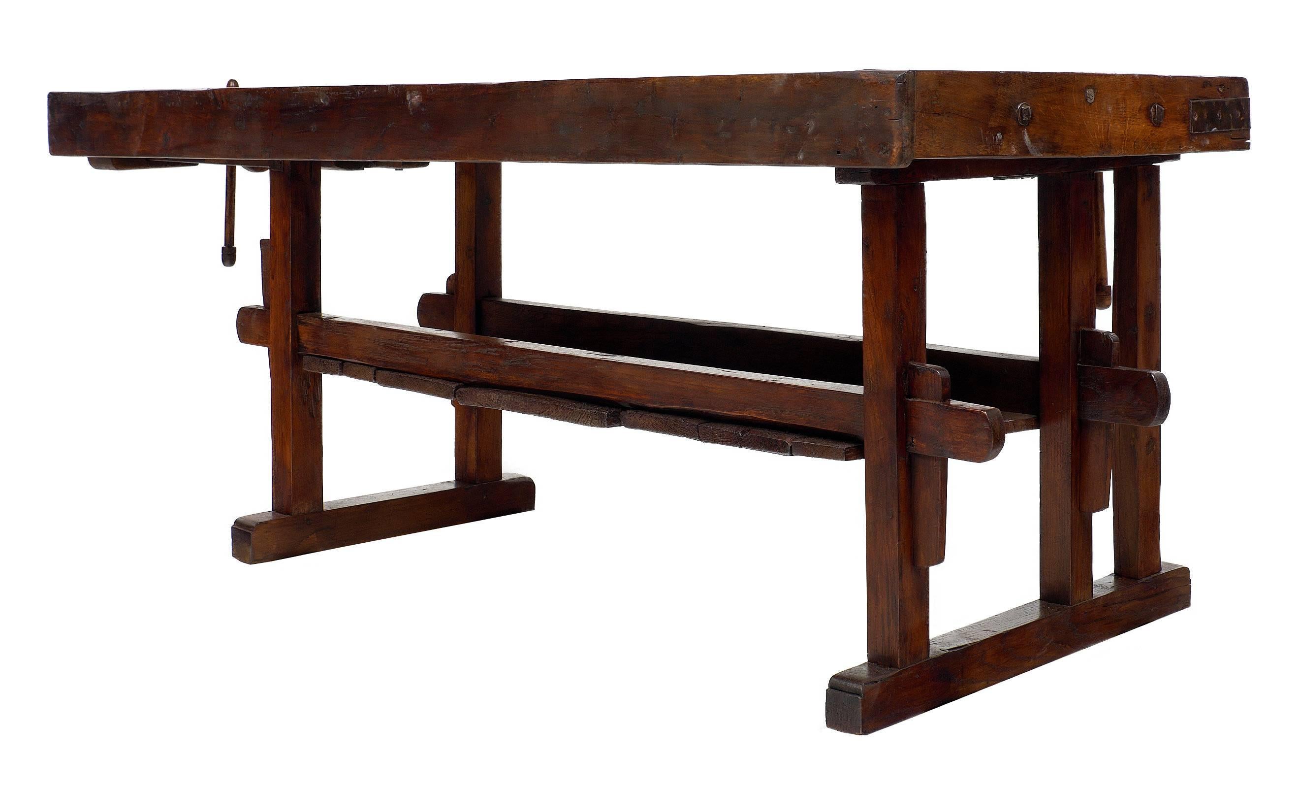 Late 19th Century French Alps Antique Workbench 3