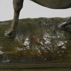 Late 19th Century French Animalier bronze entitled "Cerf La Jambe Levée" byBarye