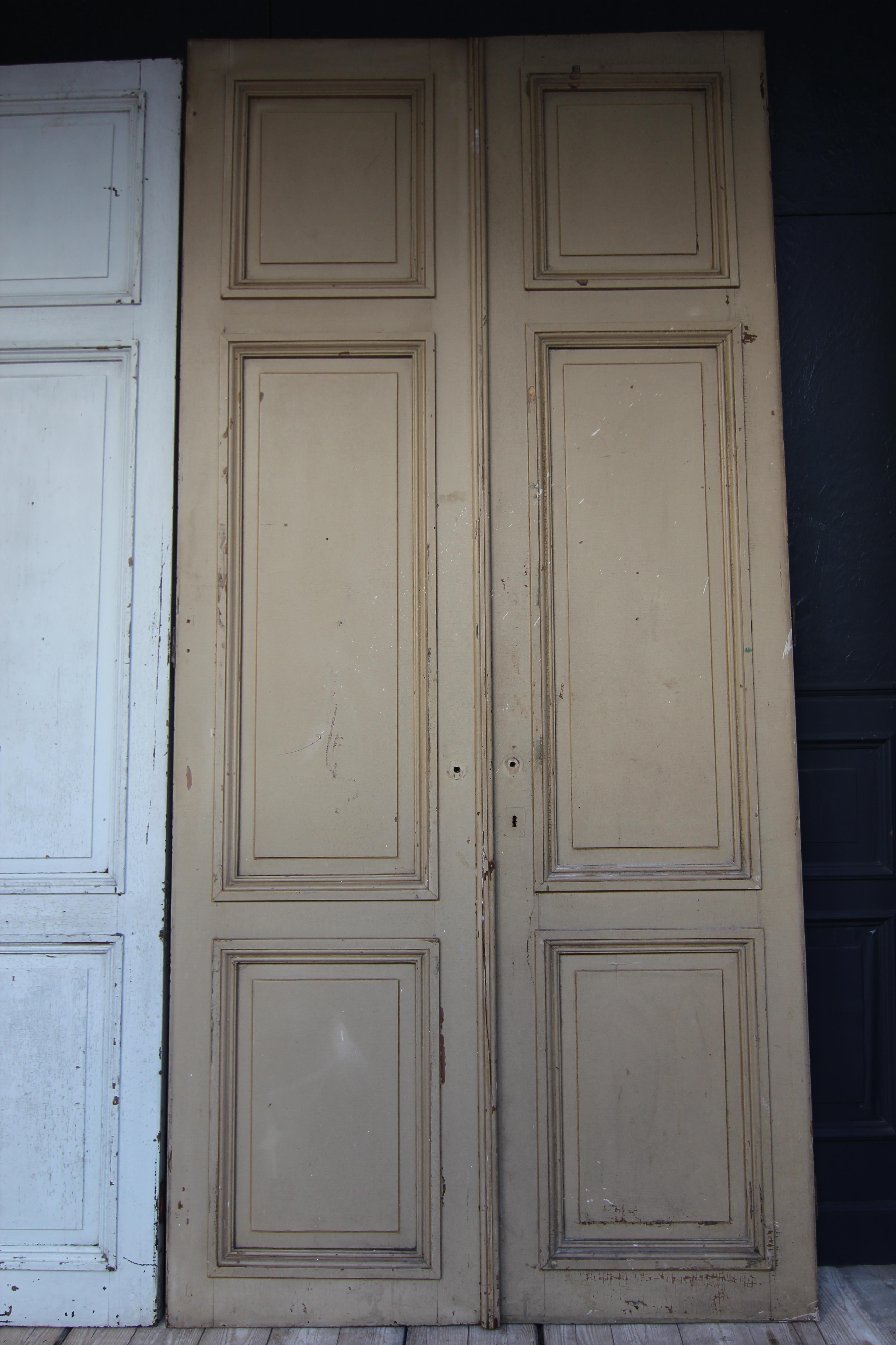 Late 19th Century French Art Nouveau Double Doors, Set of 3 For Sale 11