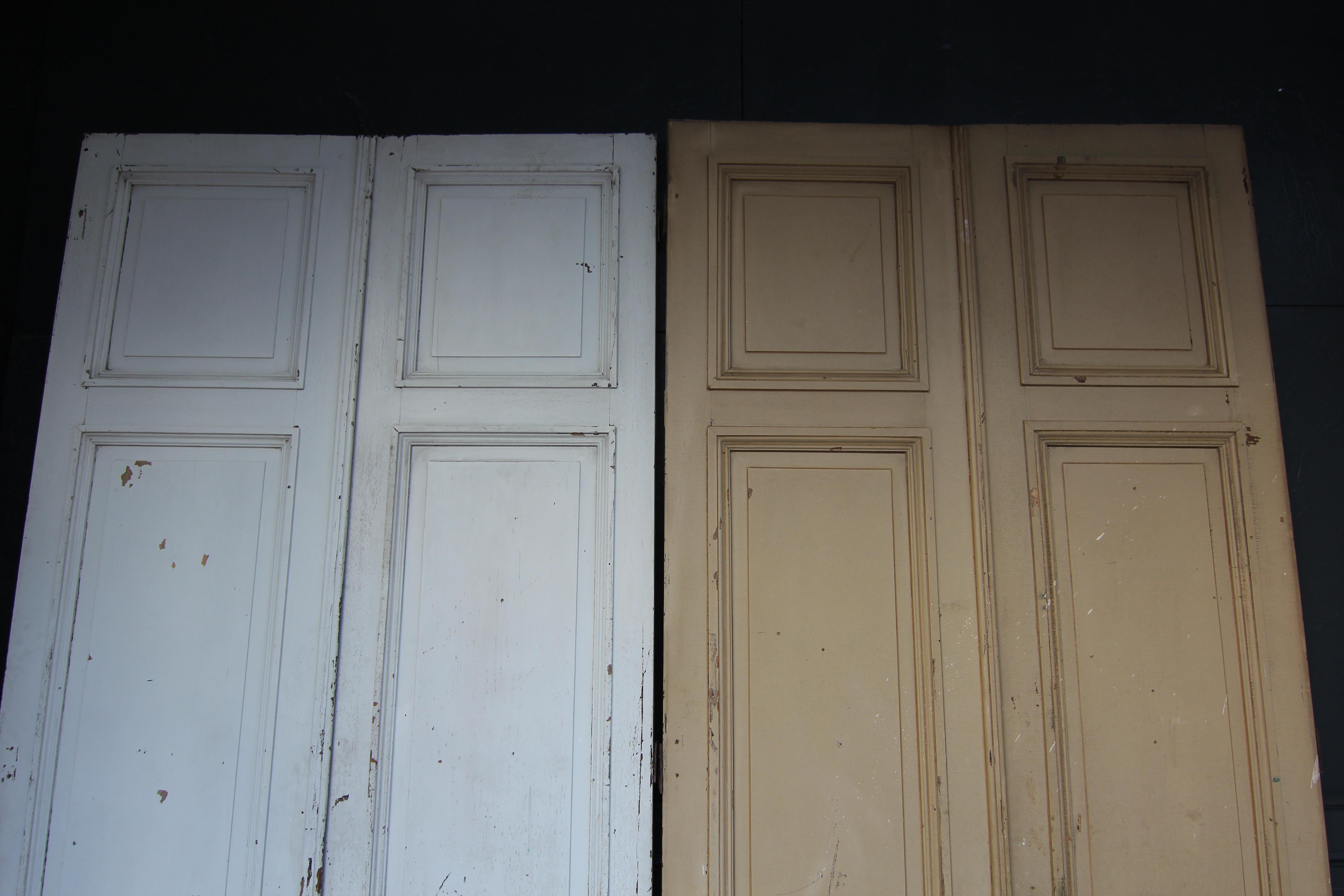 Late 19th Century French Art Nouveau Double Doors, Set of 3 For Sale 13