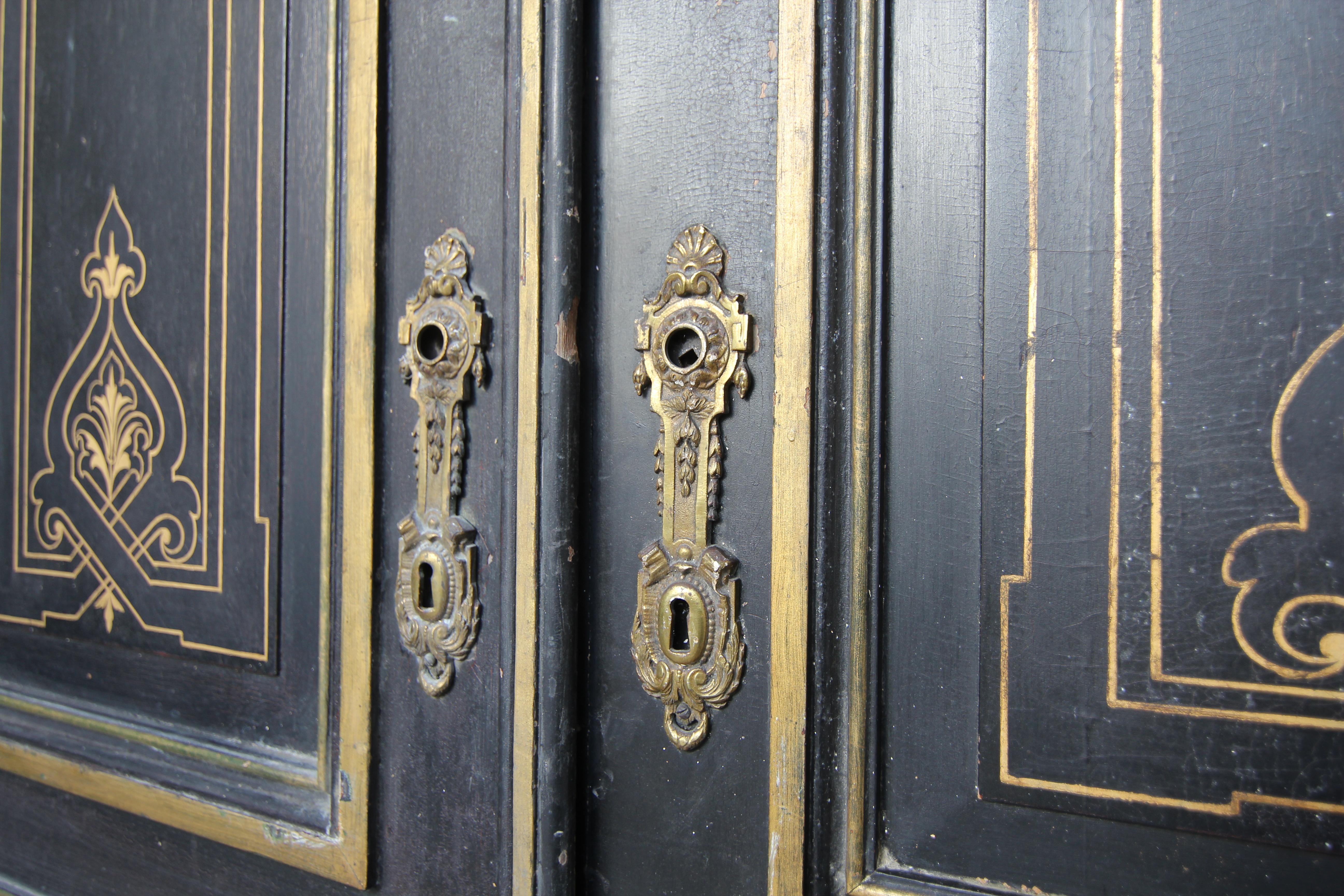 Late 19th Century French Art Nouveau Double Doors, Set of 3 For Sale 1