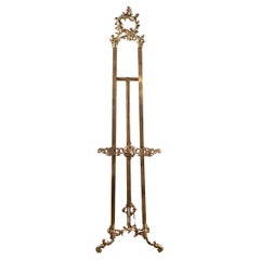 Late 19th Century French Art Nouveau Solid Brass Easel
