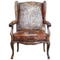 Late 19th Century French Art Nouveau Walnut Armchair