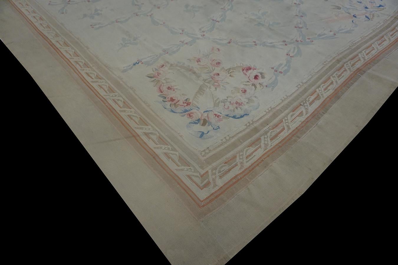 Late 19th Century French Aubusson Carpet ( 11'8