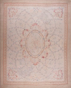 Antique Late 19th Century French Aubusson Carpet ( 11'8" x 14'3" - 355 x 434 cm )  