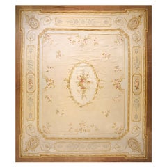 Tapis d'Aubusson français de la fin du XIXe siècle ( 13'' x 15''3'''' - 396 x 465 )