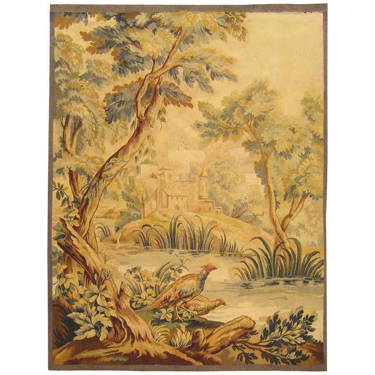 Late 19th Century French Aubusson Landscape Tapestry at 1stDibs