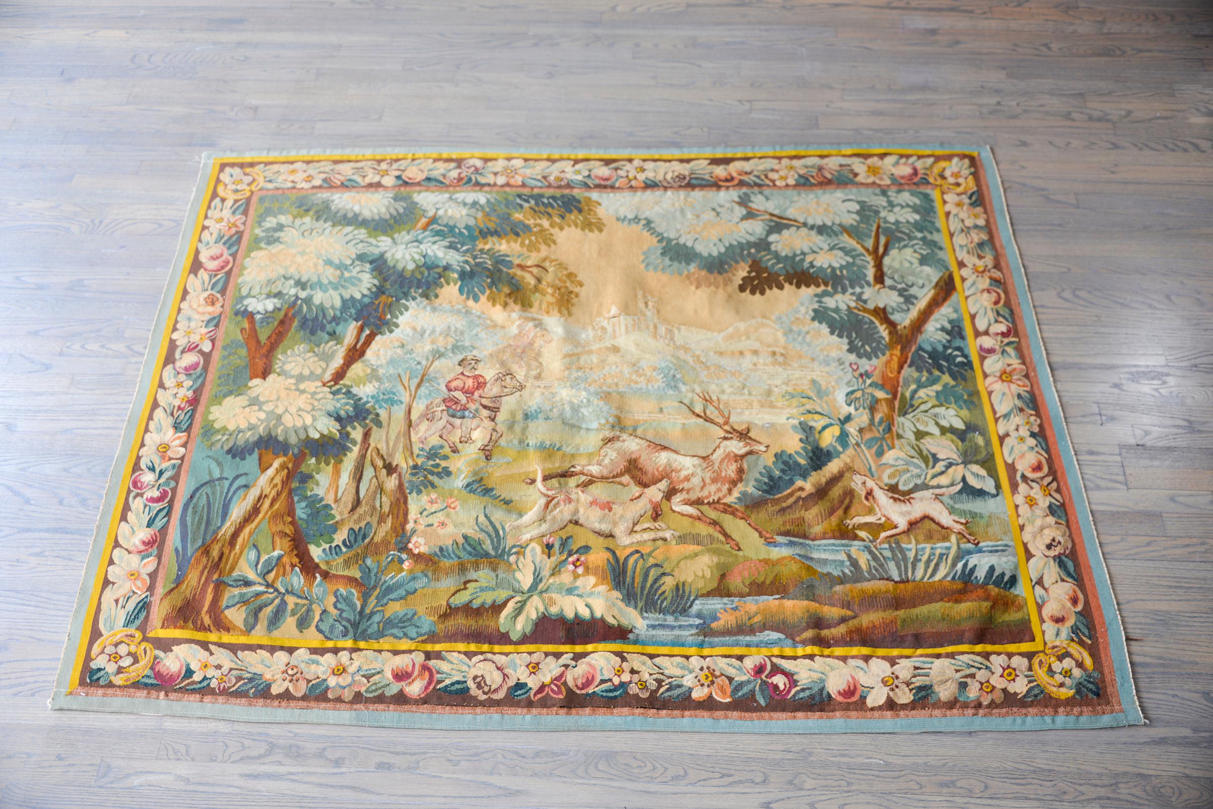 Französischer Aubusson-Wandteppich aus dem späten 19. Jahrhundert im Angebot 6