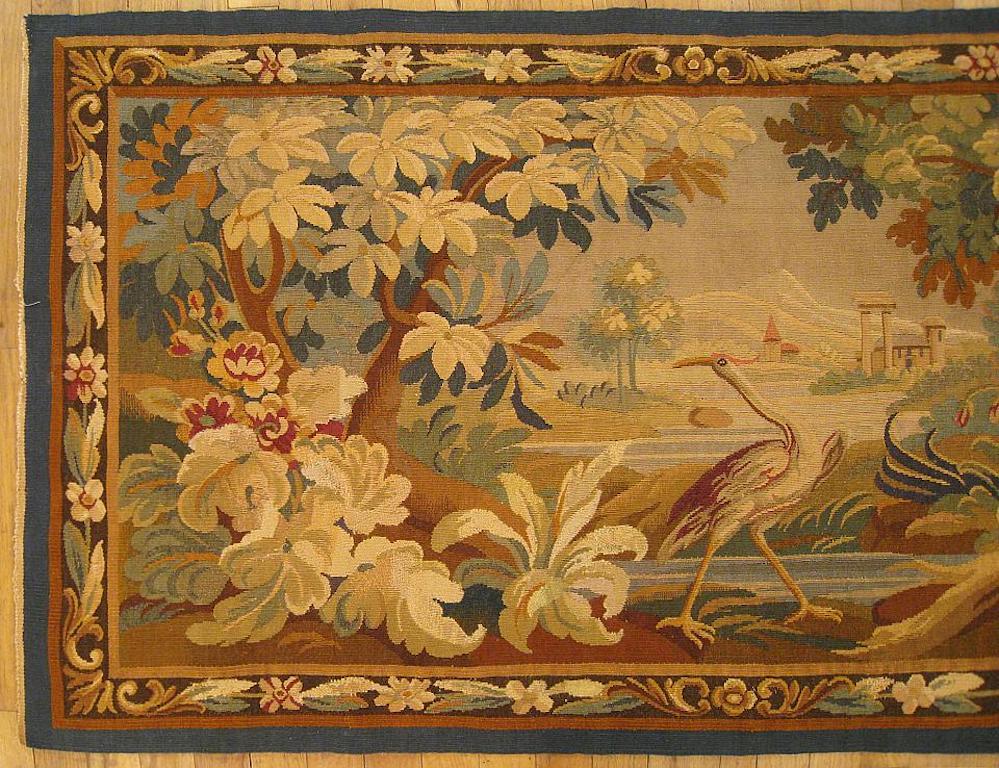 Hand-Woven Late 19th Century French Aubusson Tapestry
