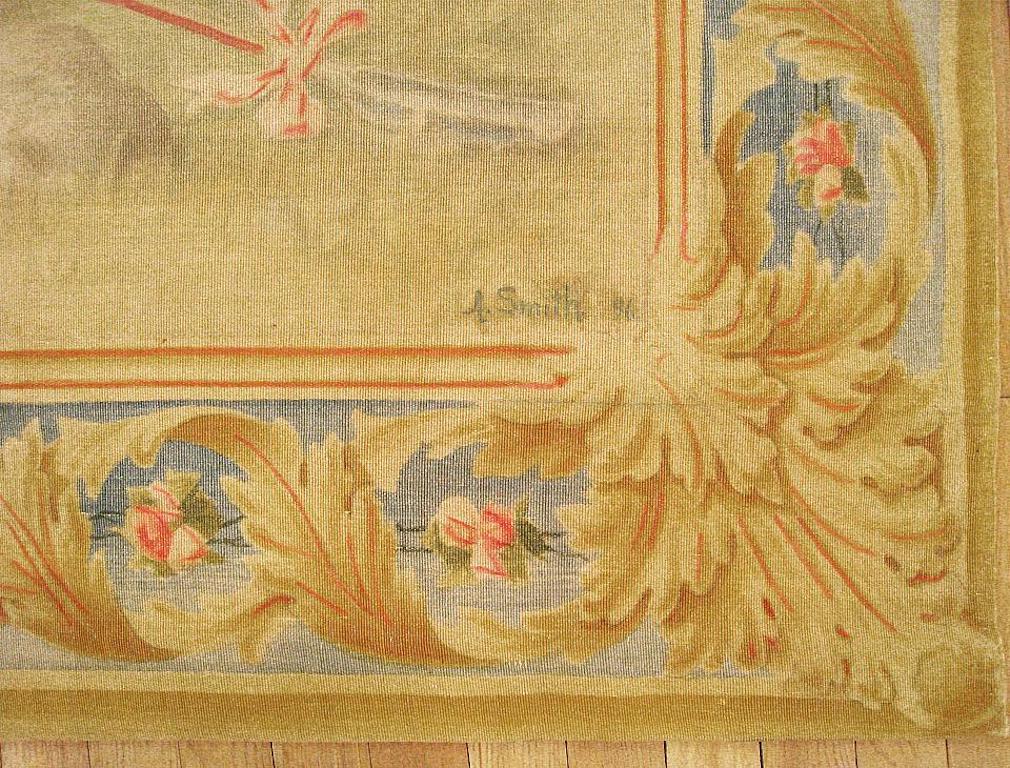 Hand-Woven Late 19th Century French Aubusson Tapestry For Sale