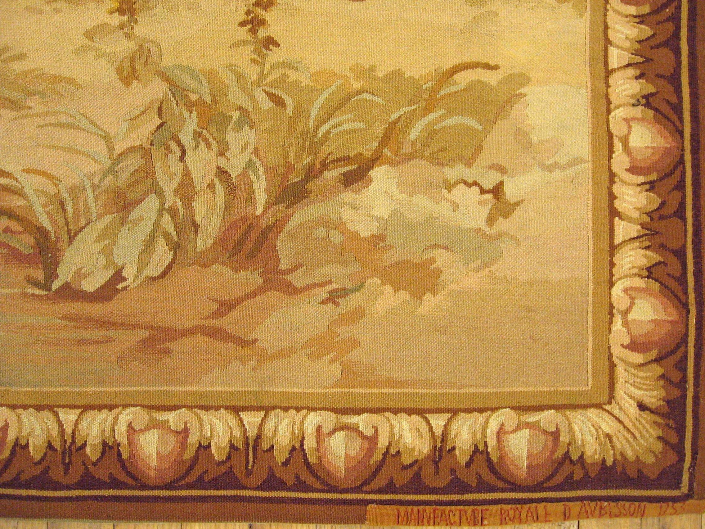 Französischer Aubusson-Wandteppich aus dem späten 19. Jahrhundert im Zustand „Gut“ im Angebot in New York, NY