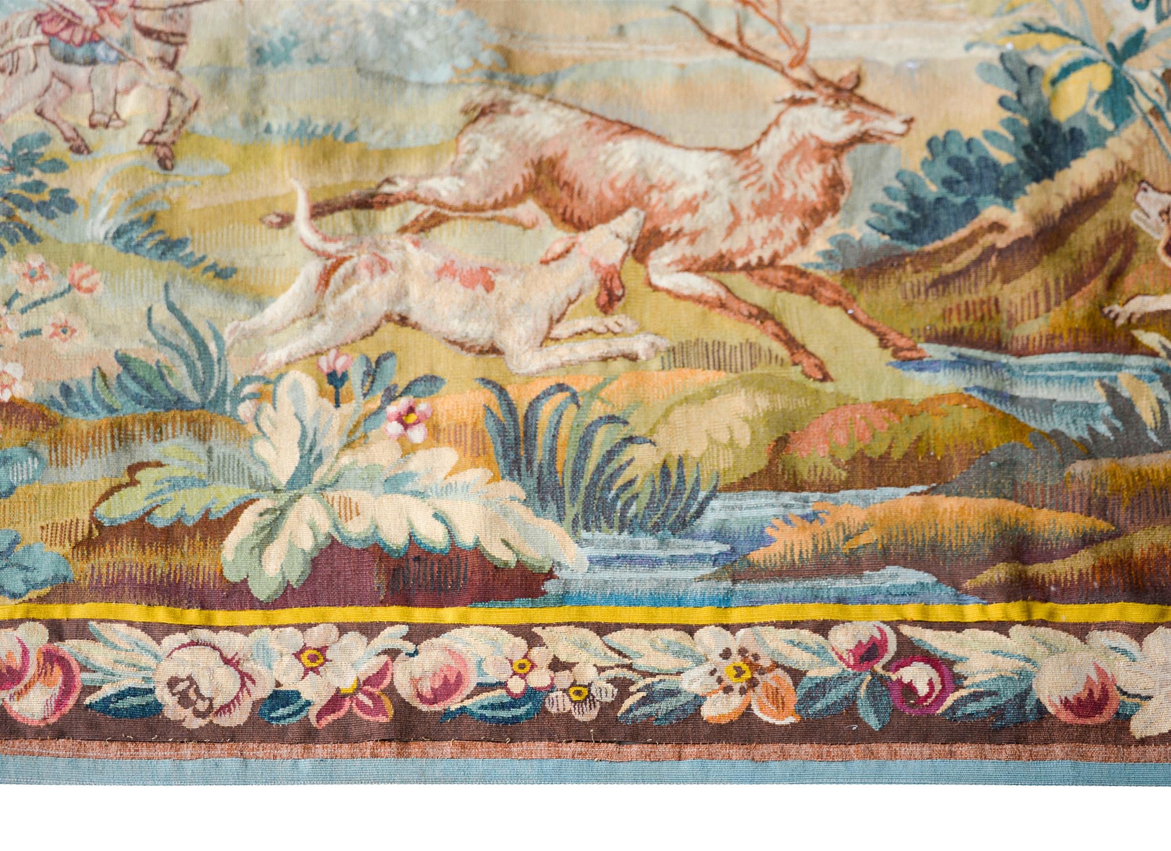 Late 19th Century French Aubusson Tapestry In Good Condition For Sale In Chicago, IL