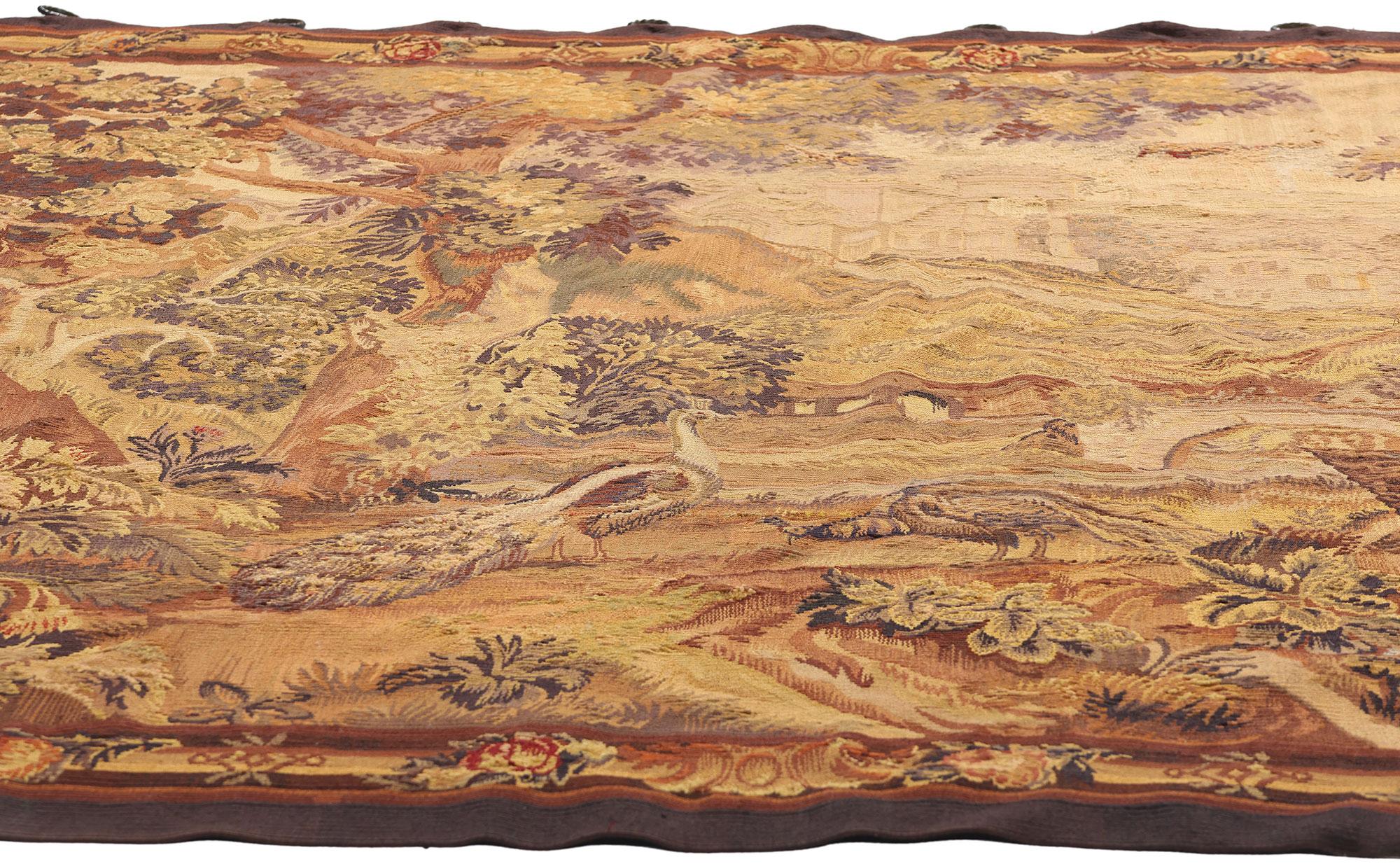 Gotico Arazzo Aubusson Verdure francese della fine del XIX secolo in stile Luigi XVI Revival in vendita