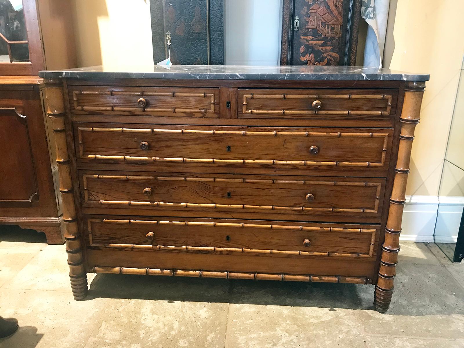 Late 19th century French bamboo chest