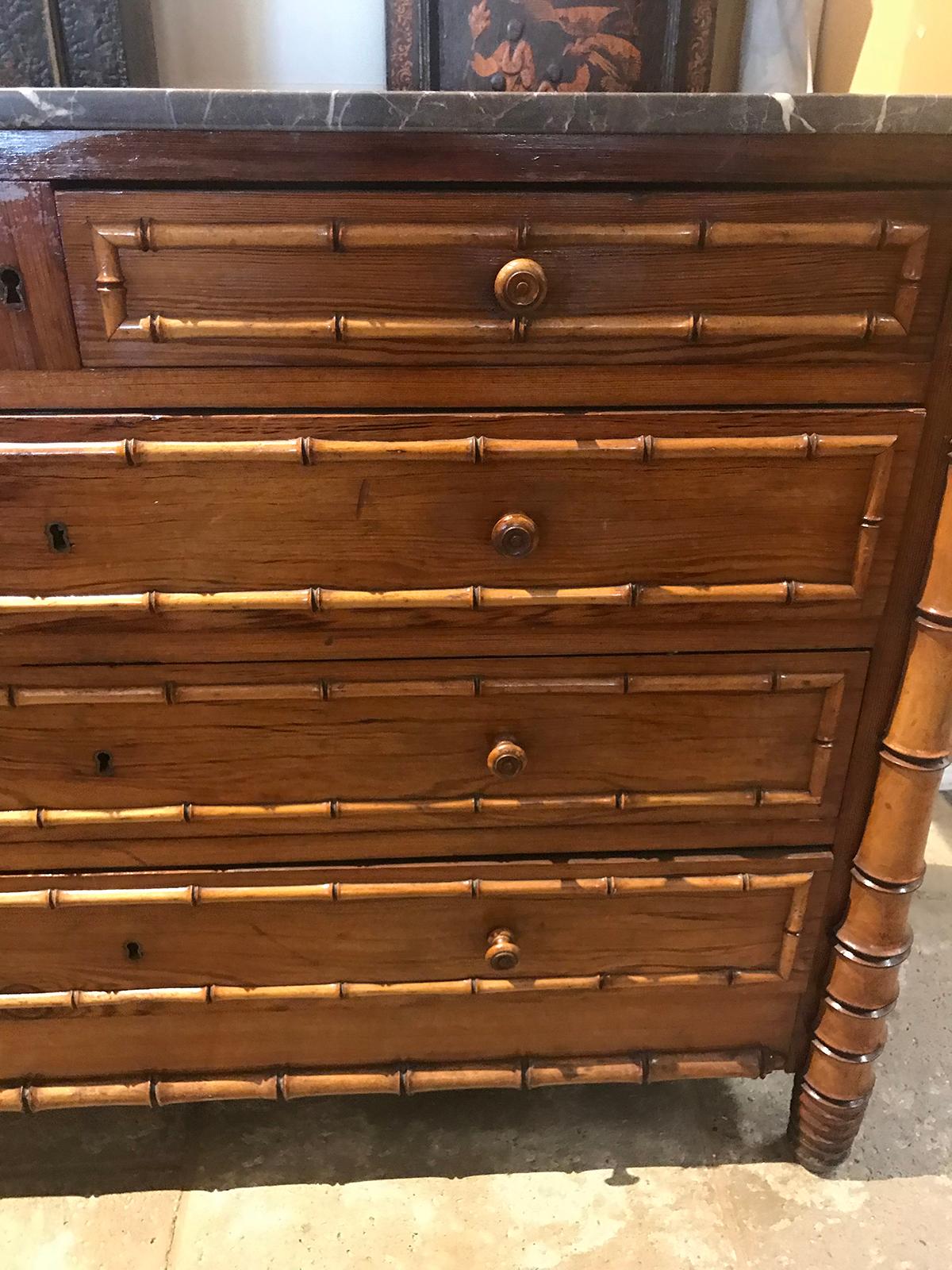 Late 19th Century French Bamboo Chest 5