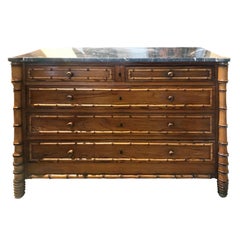 Late 19th Century French Bamboo Chest