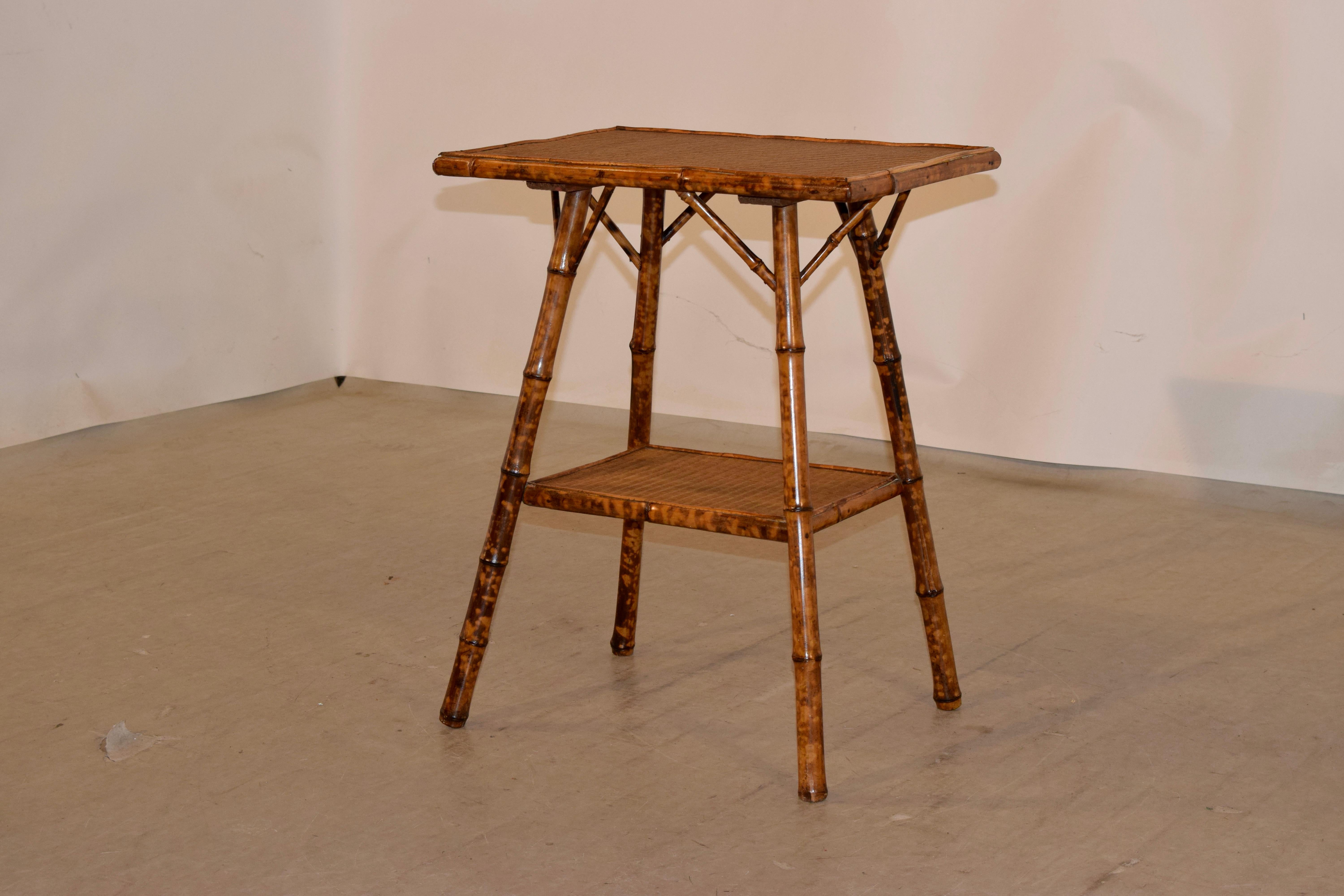Late 19th Century French Bamboo Side Table In Good Condition In High Point, NC