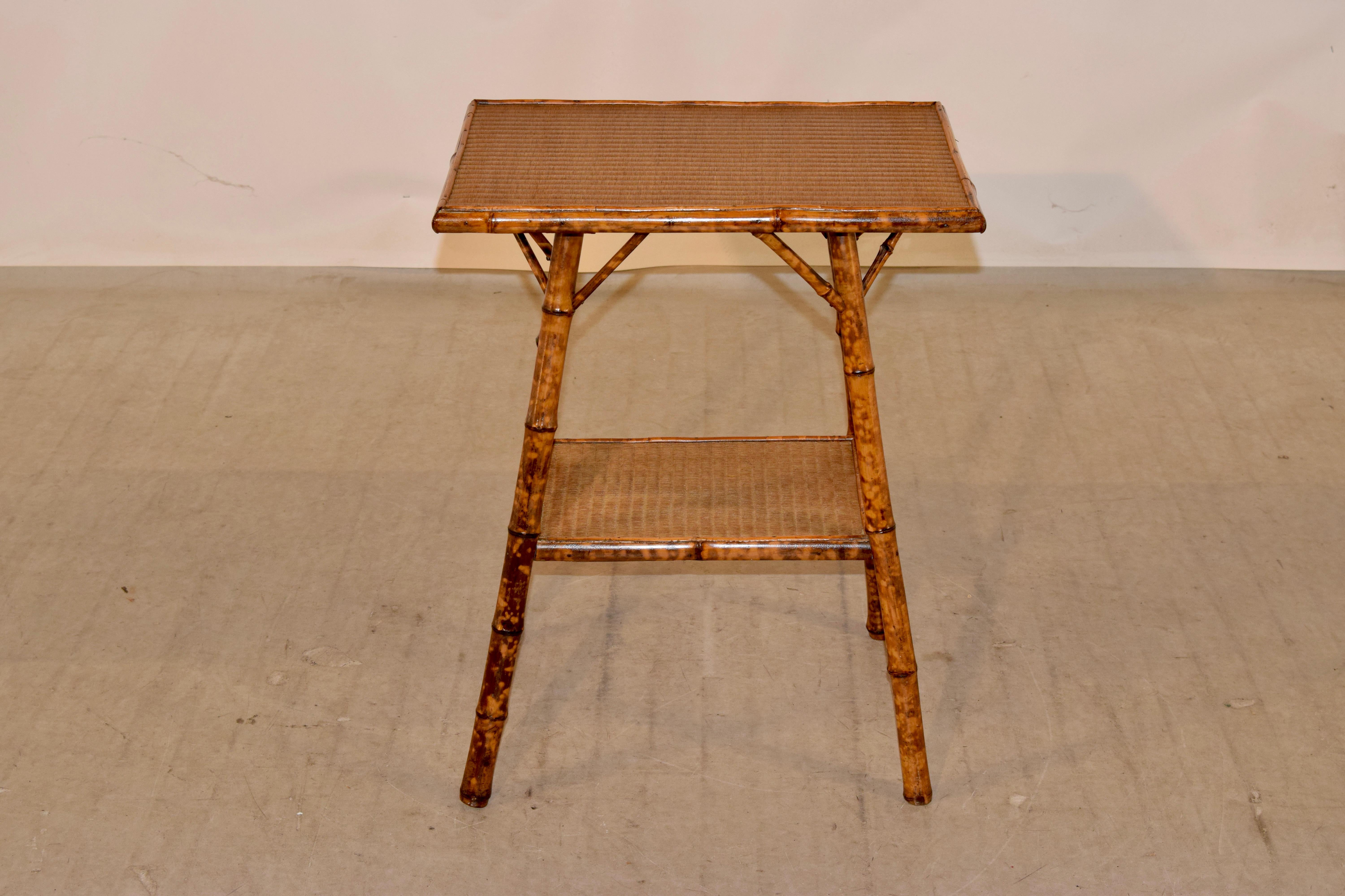 Late 19th Century French Bamboo Side Table 1