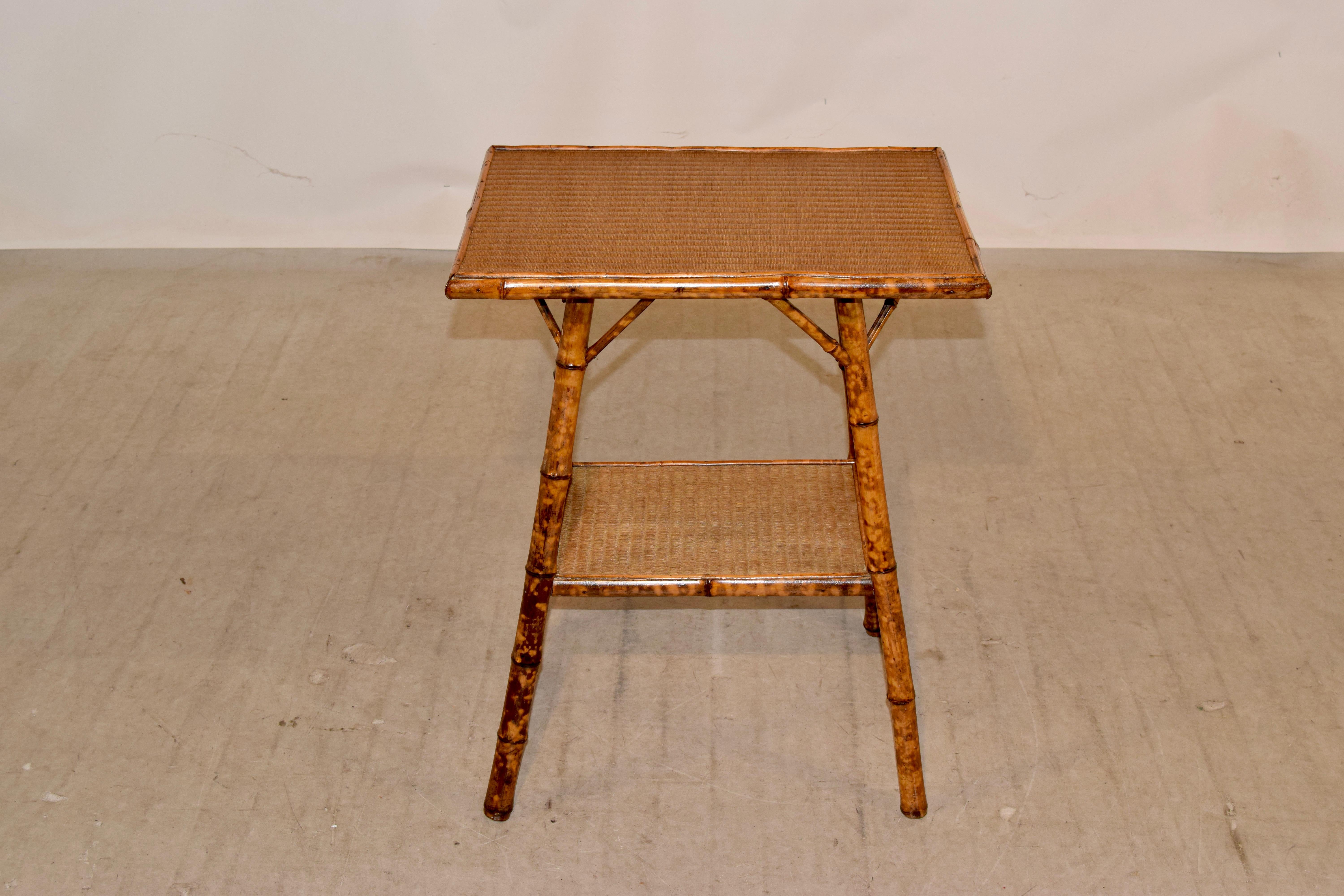 Late 19th Century French Bamboo Side Table 2