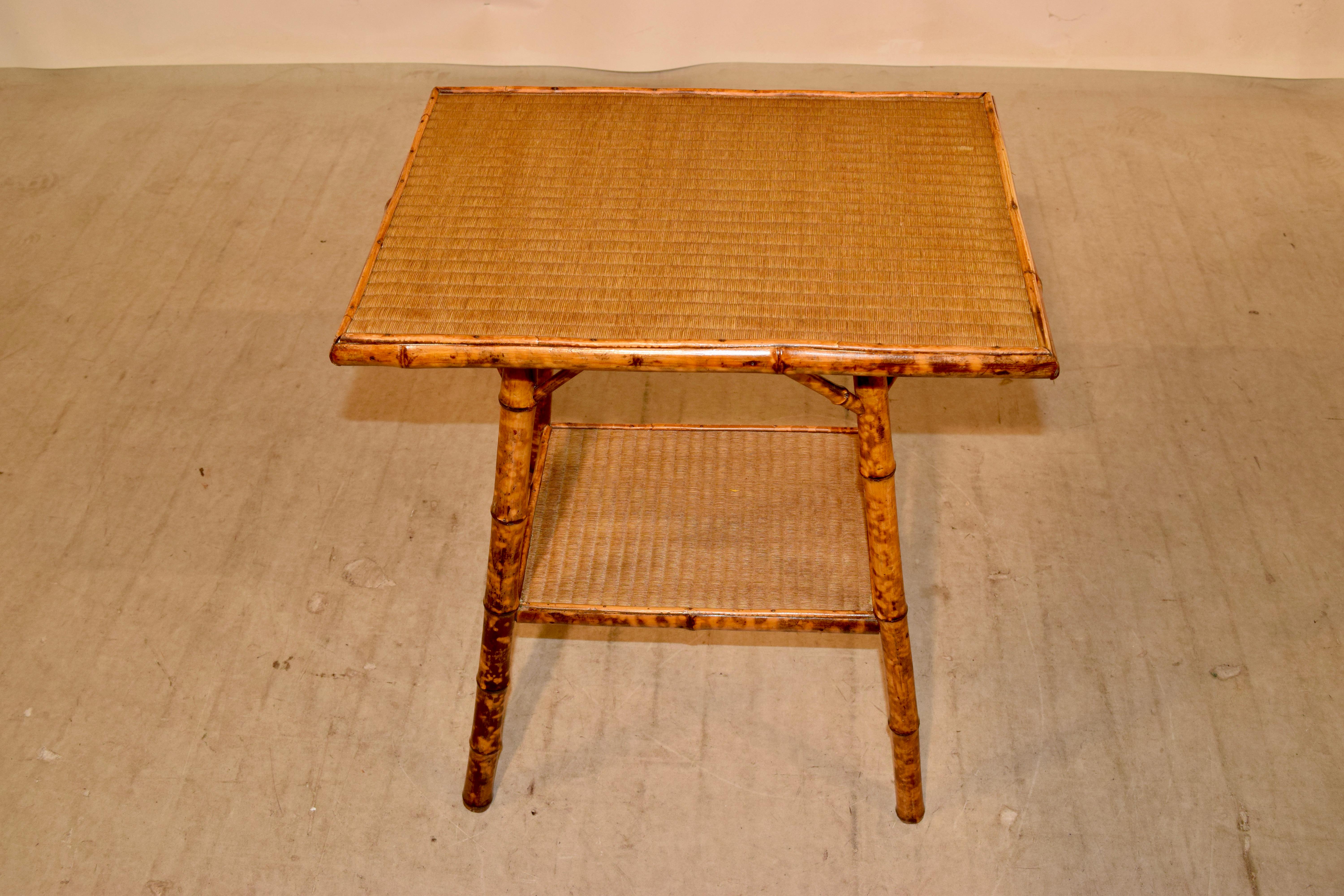 Late 19th Century French Bamboo Side Table 4