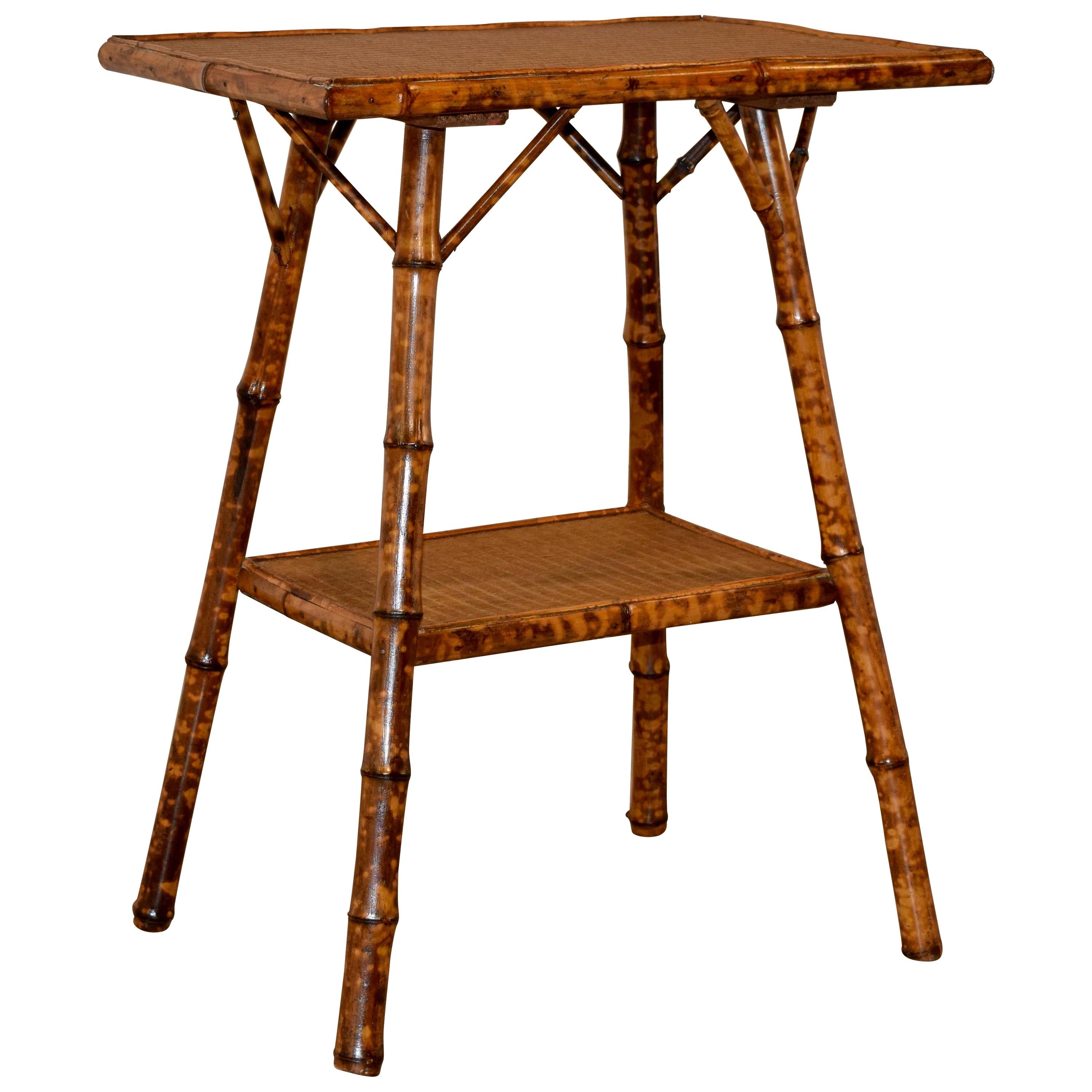 Late 19th Century French Bamboo Side Table