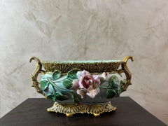 Jardiniere ou Cache à Barbotine de la fin du 19e siècle