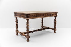 Late 19th Century French Barley Twist Writing Desk
