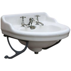 Late 19th Century French Basin/Sink with Wall Brackets