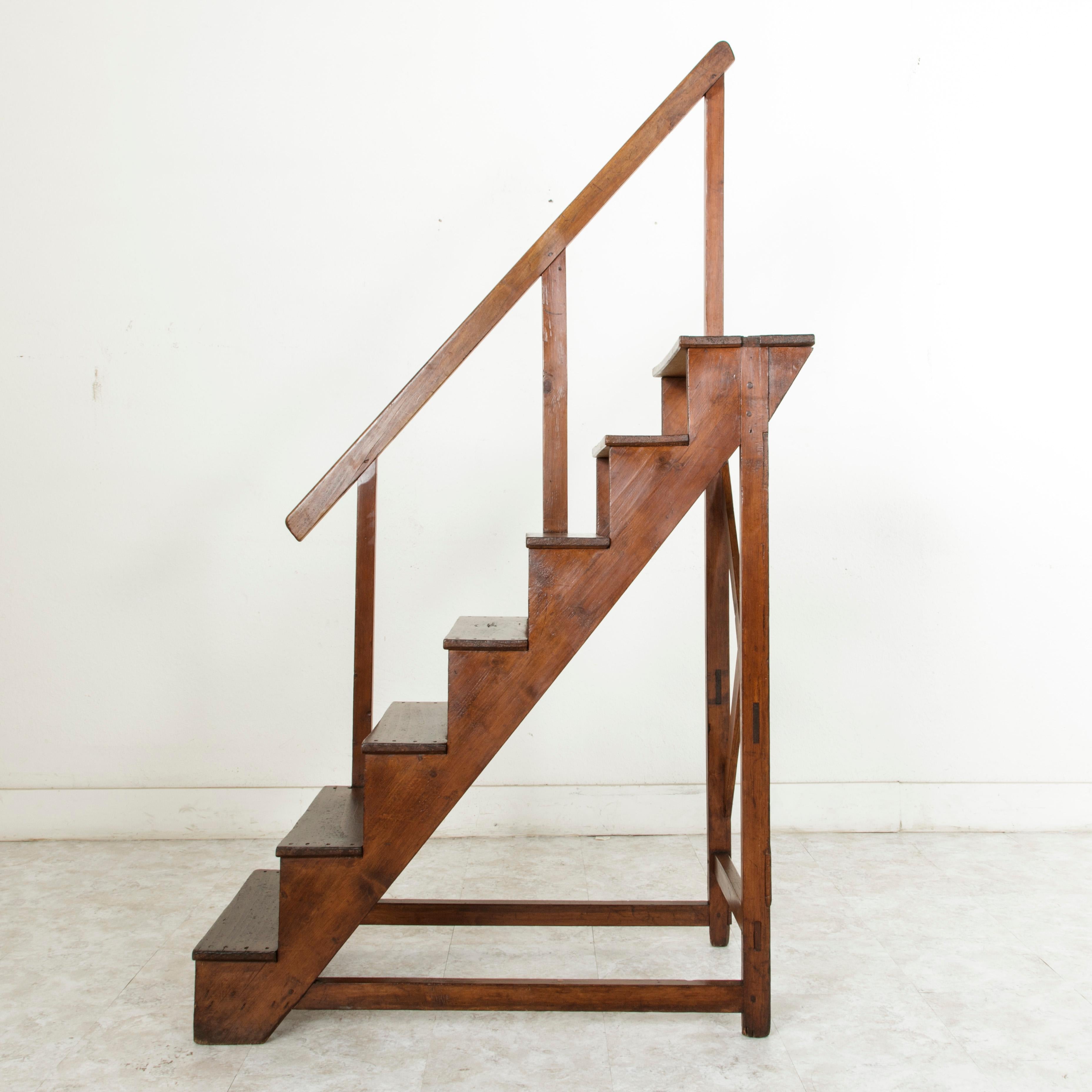 wooden library ladder