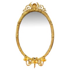 Late 19th Century French Belle Époque Giltwood Girandole Mirror