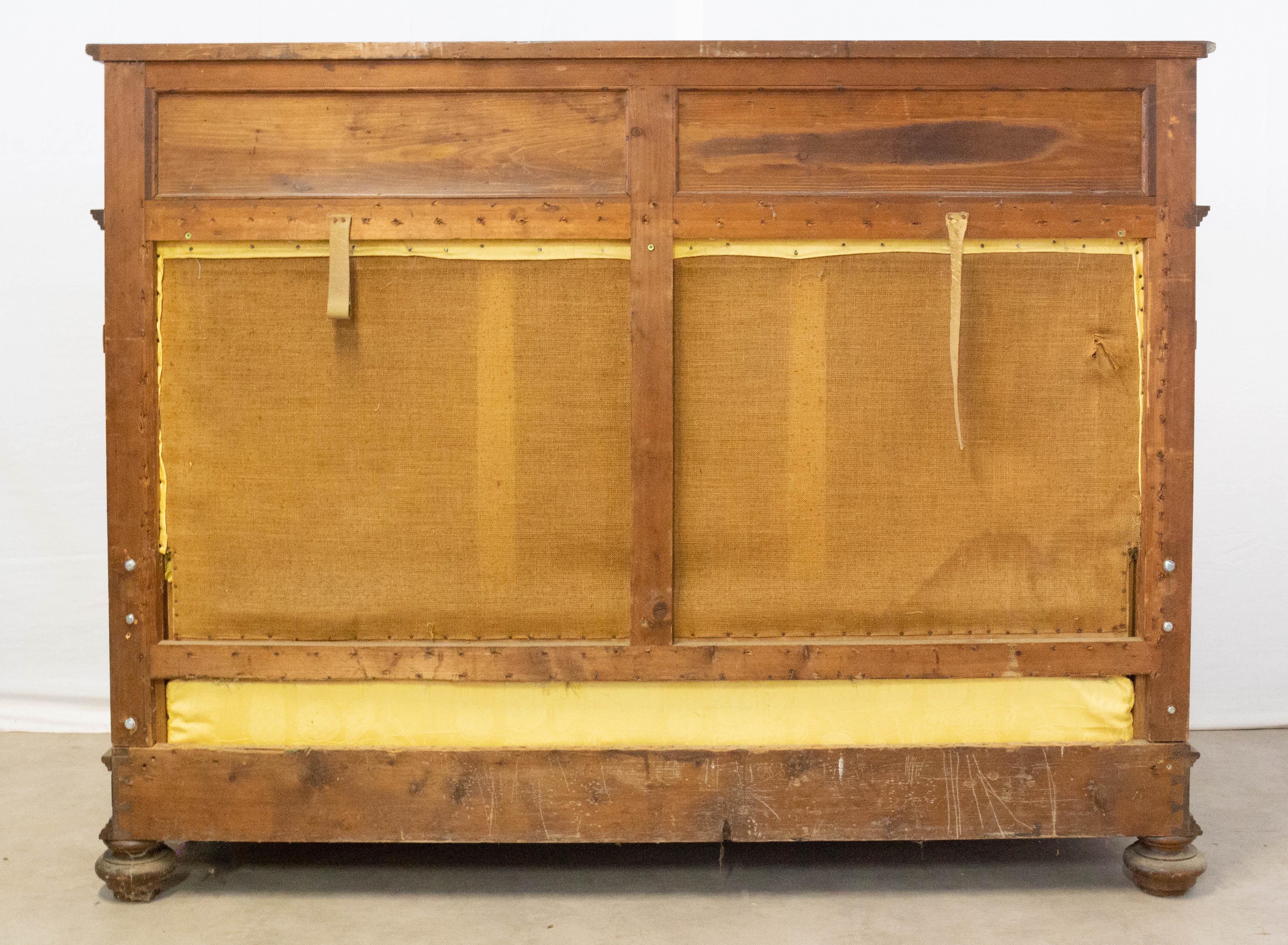 Late 19th Century French Bench Provincial Oak High Back, circa 1890 For Sale 2