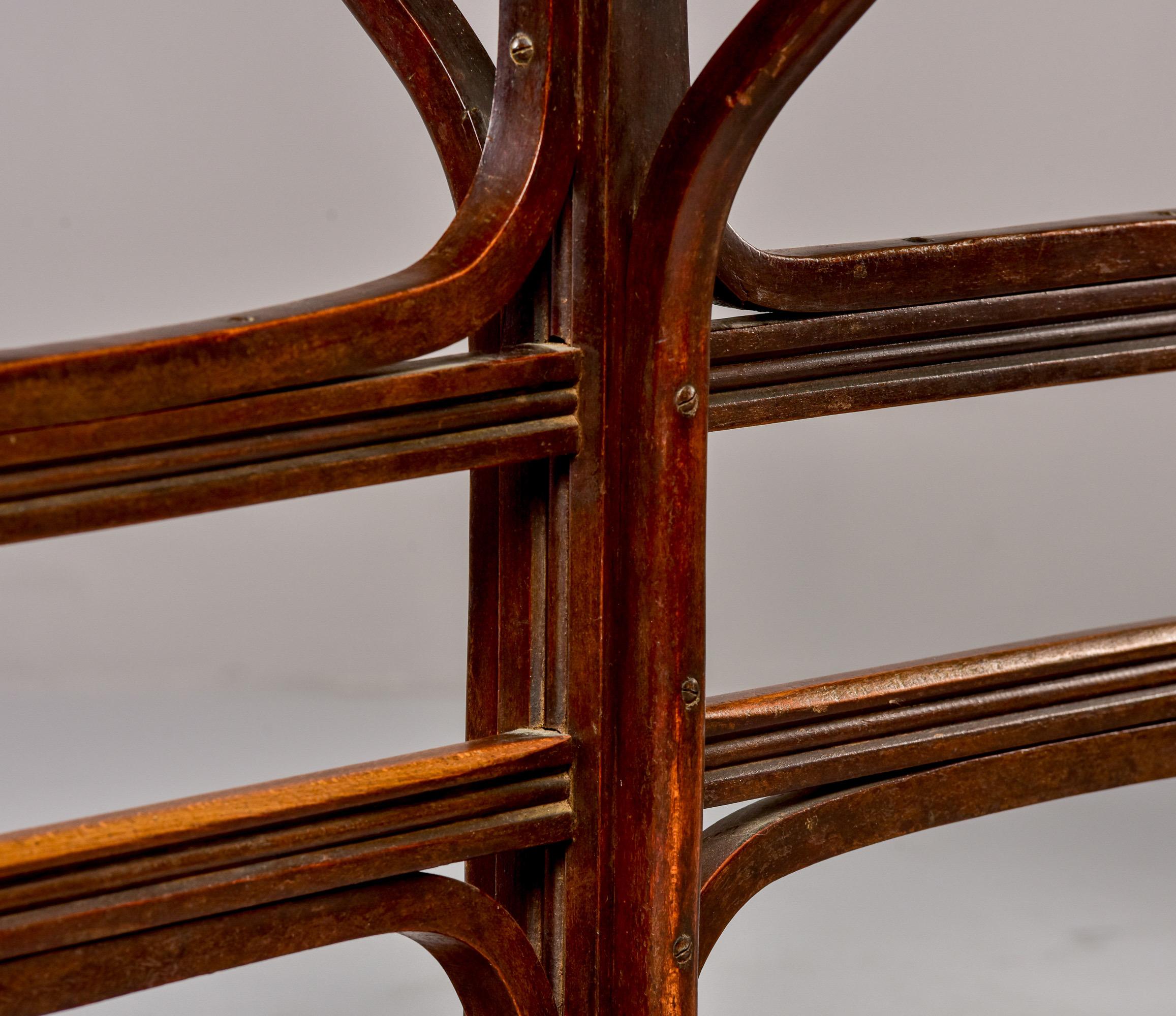 Late 19th Century French Bentwood and Brass Pub Table with Glass Top 5