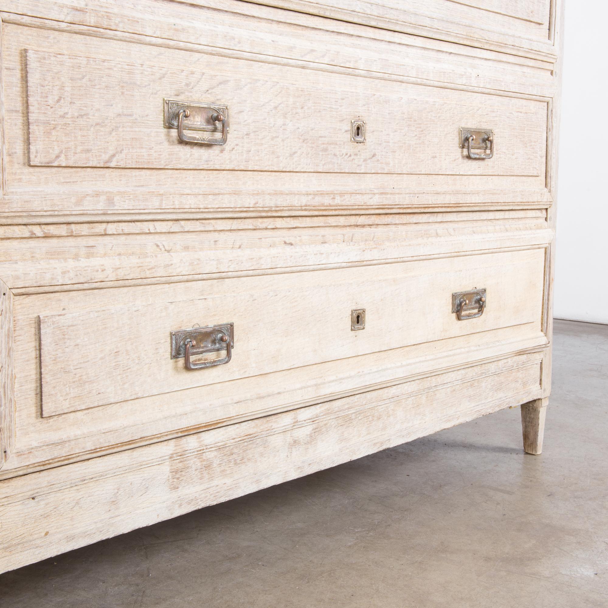 Late 19th Century French Bleached Oak Chest of Drawers 5