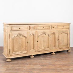 Late 19th Century French Bleached Oak Sideboard Buffet