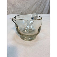 Late 19th Century French Blown Glass Mortar and Pestle