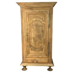 Used French Bonnetiere cherry storage cabinet