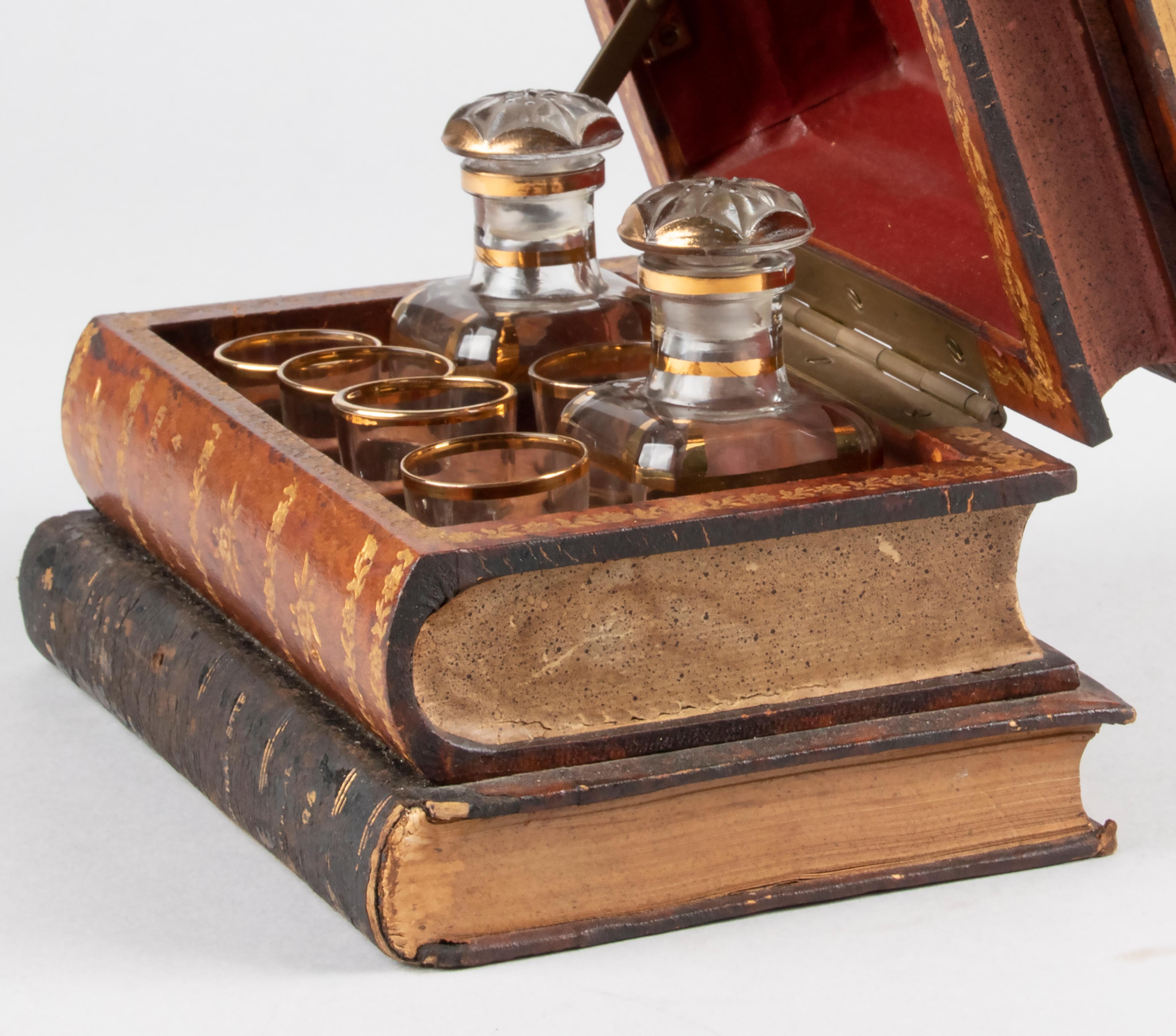 Late 19th Century French Book Shaped Liquor Cabinet 
