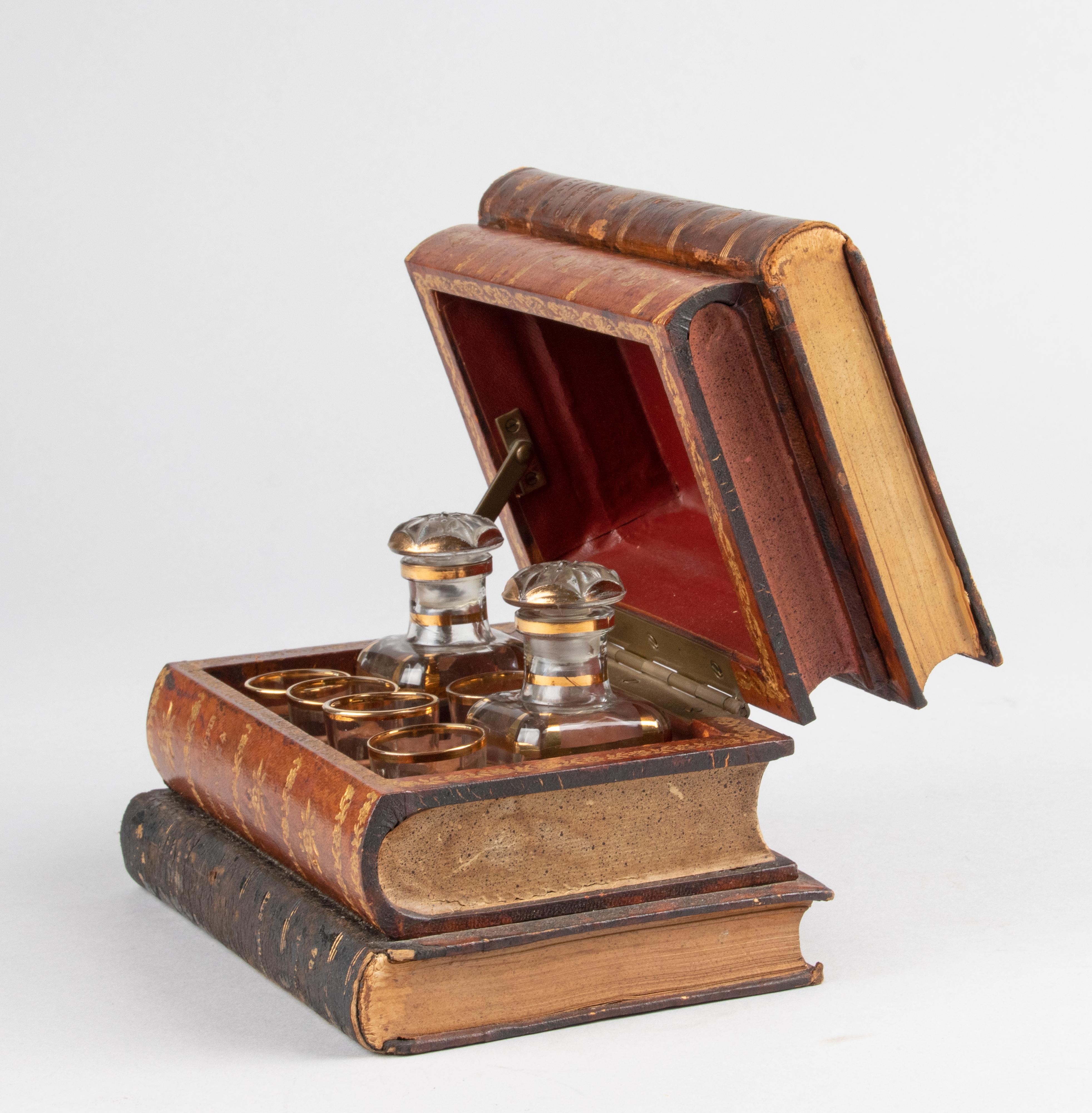 Late 19th Century French Book Shaped Liquor Cabinet 
