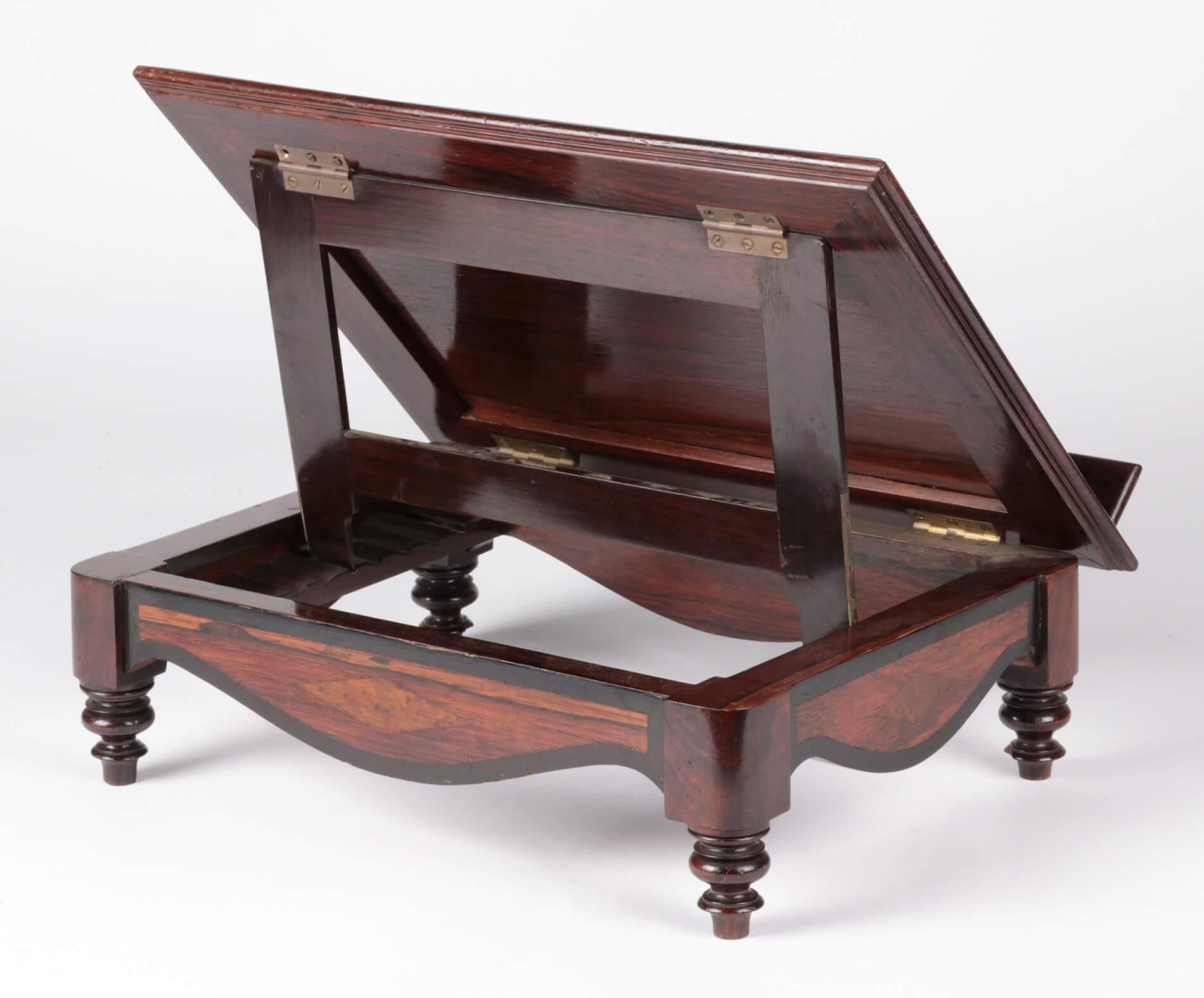 Wood Late 19th Century French Book Stand Rack Made of Rosewood