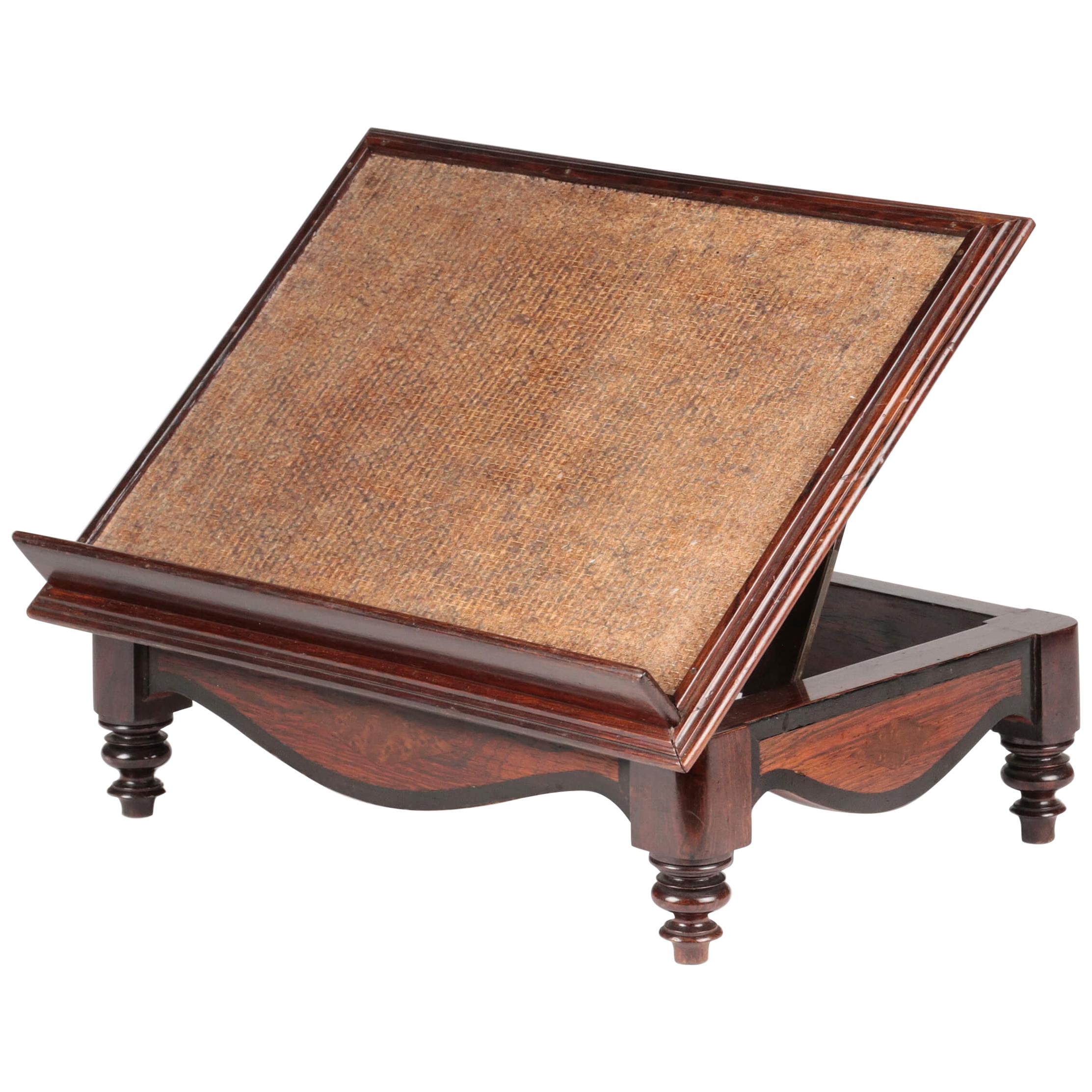 Late 19th Century French Book Stand Rack Made of Rosewood