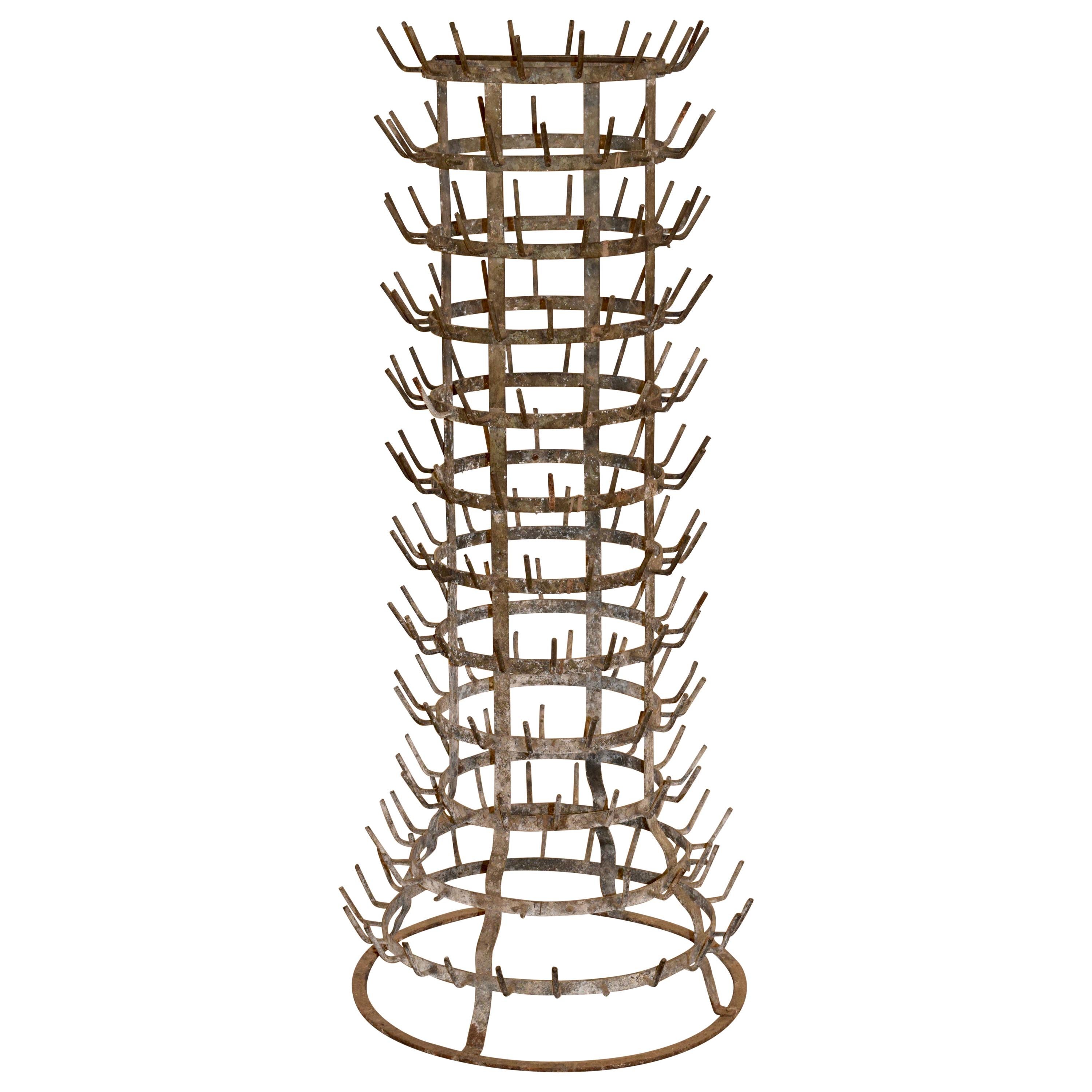 Late 19th Century French Bottle Drying Rack