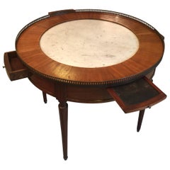 Late 19th Century French Bouillotte Table with Marble Top, 1920