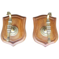 Late 19th Century French Brass Goose Head Sconces Wall Lights