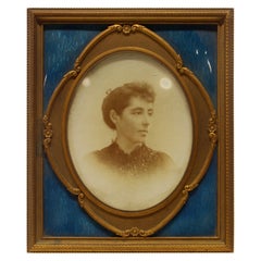 Late 19th Century French Bronze and Enamel Frame