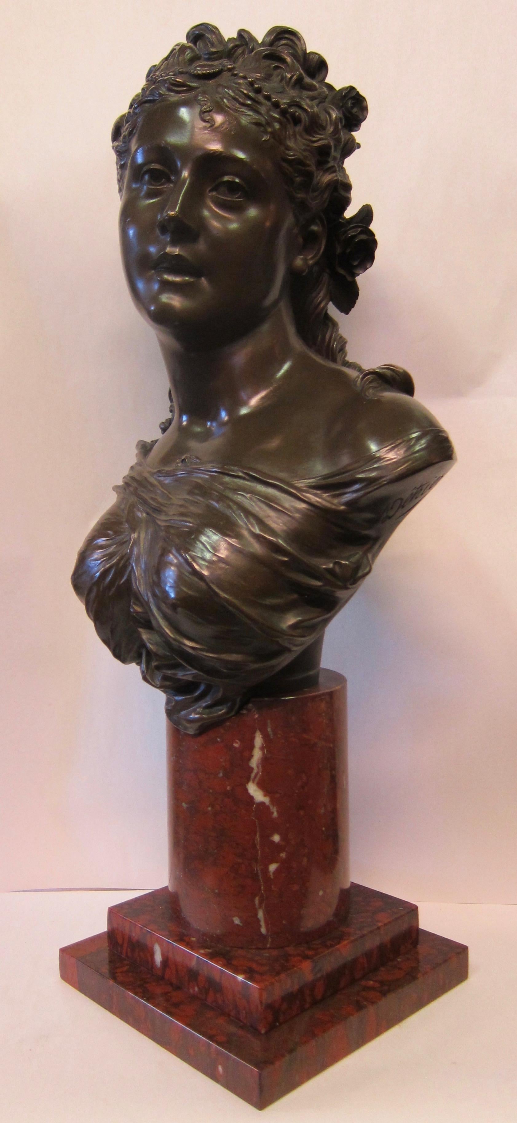 Francese Busto in bronzo francese della fine del XIX secolo di Pierre-Louis Detrier in vendita