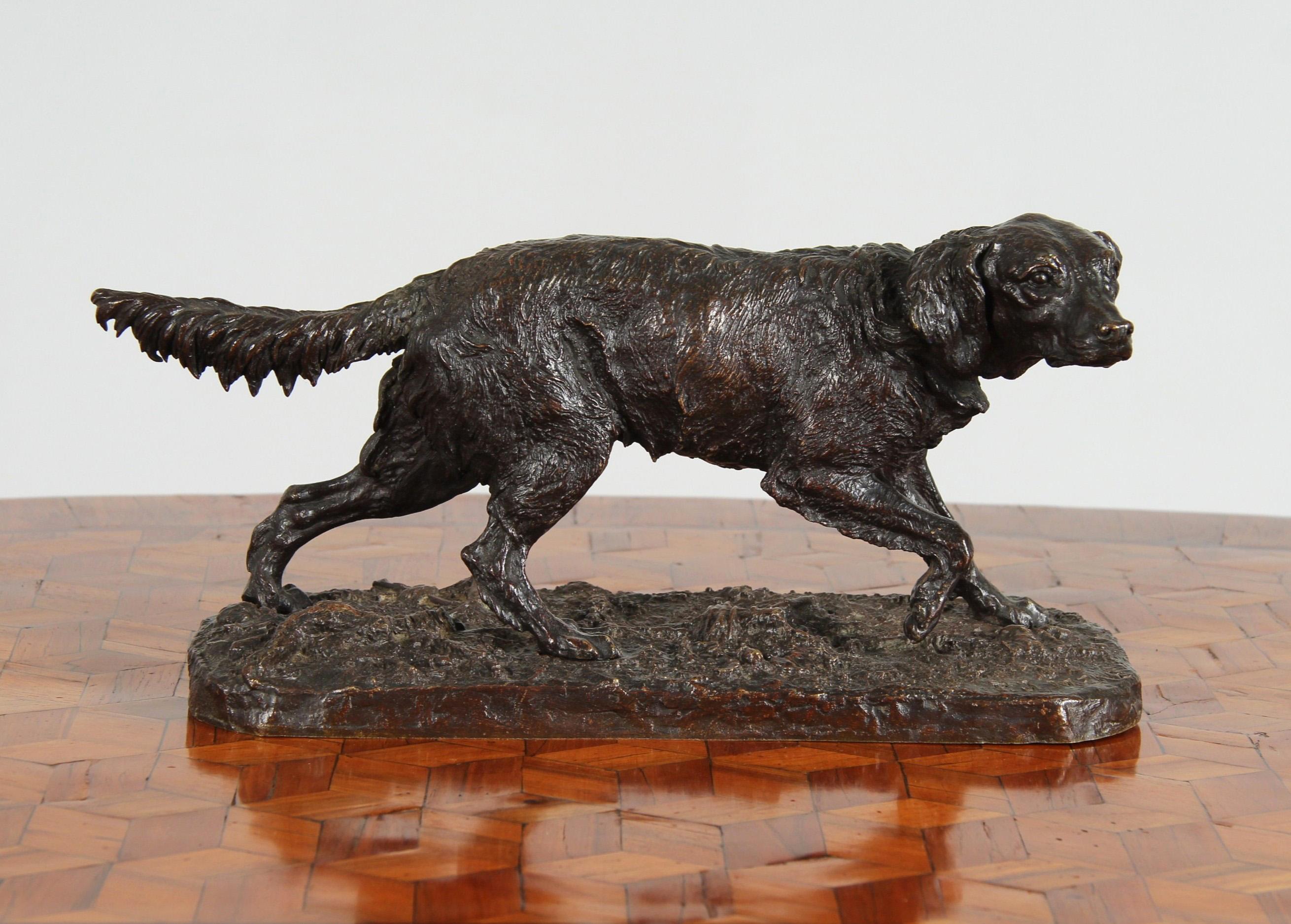 Francese Cane in bronzo francese della fine del XIX secolo, Pierre-Jules Mène, 1870 circa in vendita